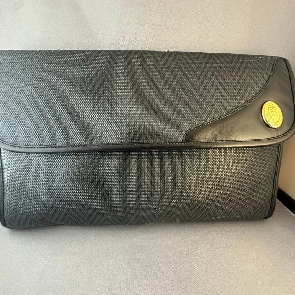 👜 Mark Cross Black Herringbone Crossbody Bag - Picture 2 of 13